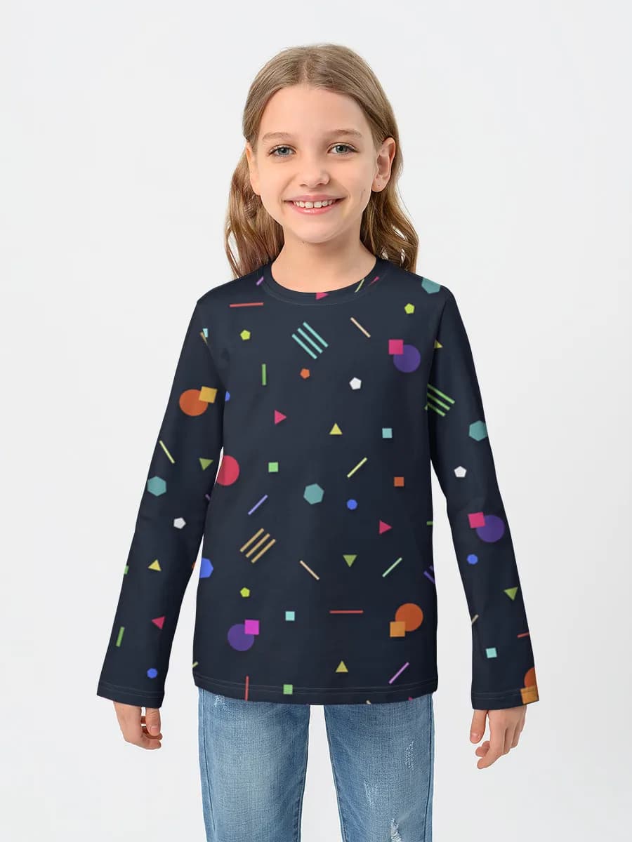 Children's cotton long sleeve shirt