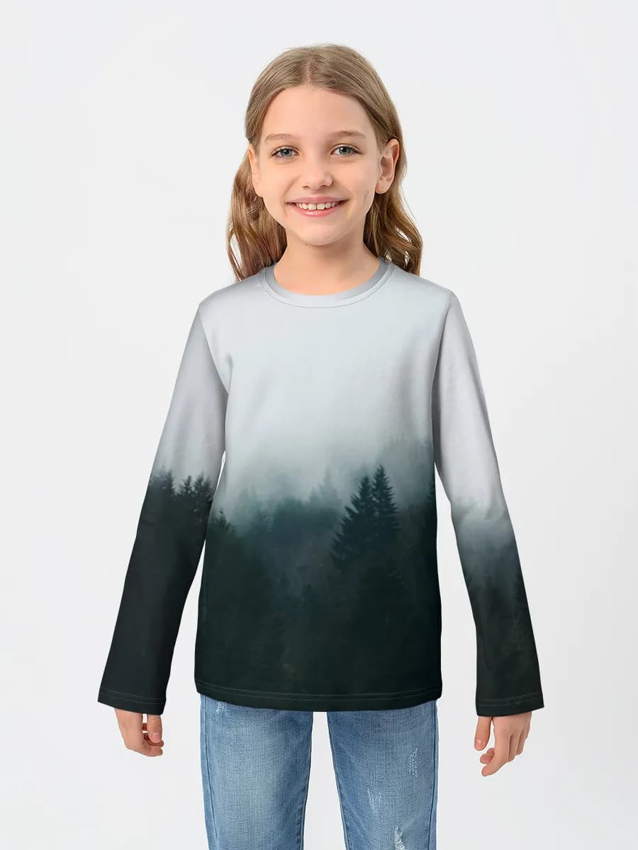 Children's cotton long sleeve shirt