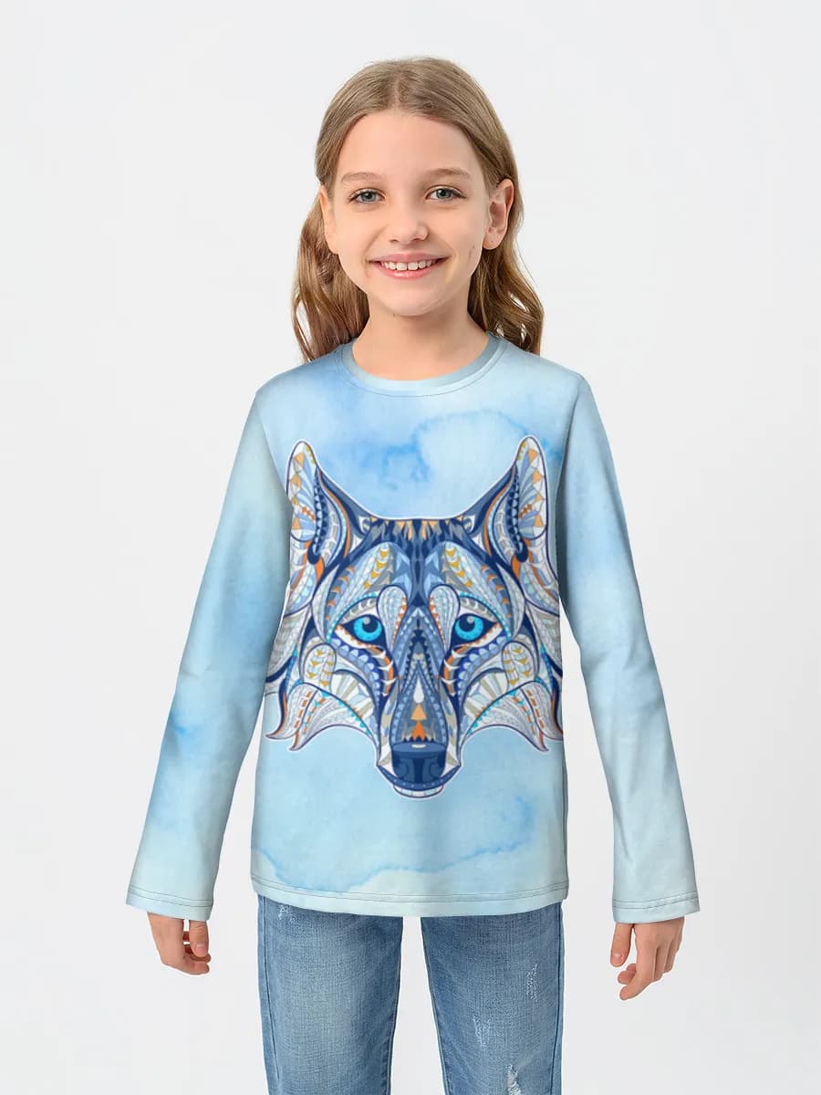 Children's cotton long sleeve shirt