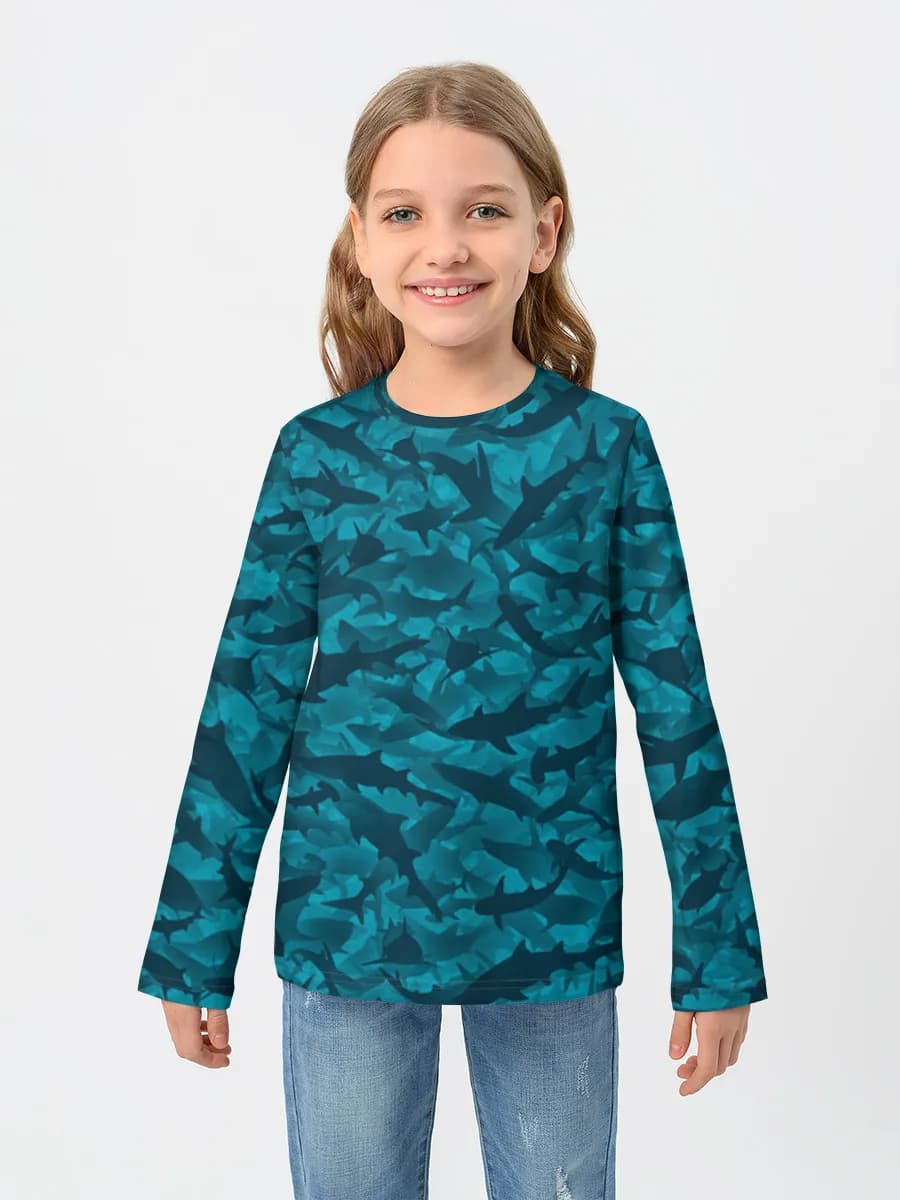 Children's cotton long sleeve shirt