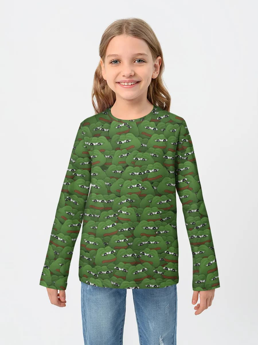 Children's cotton long sleeve shirt