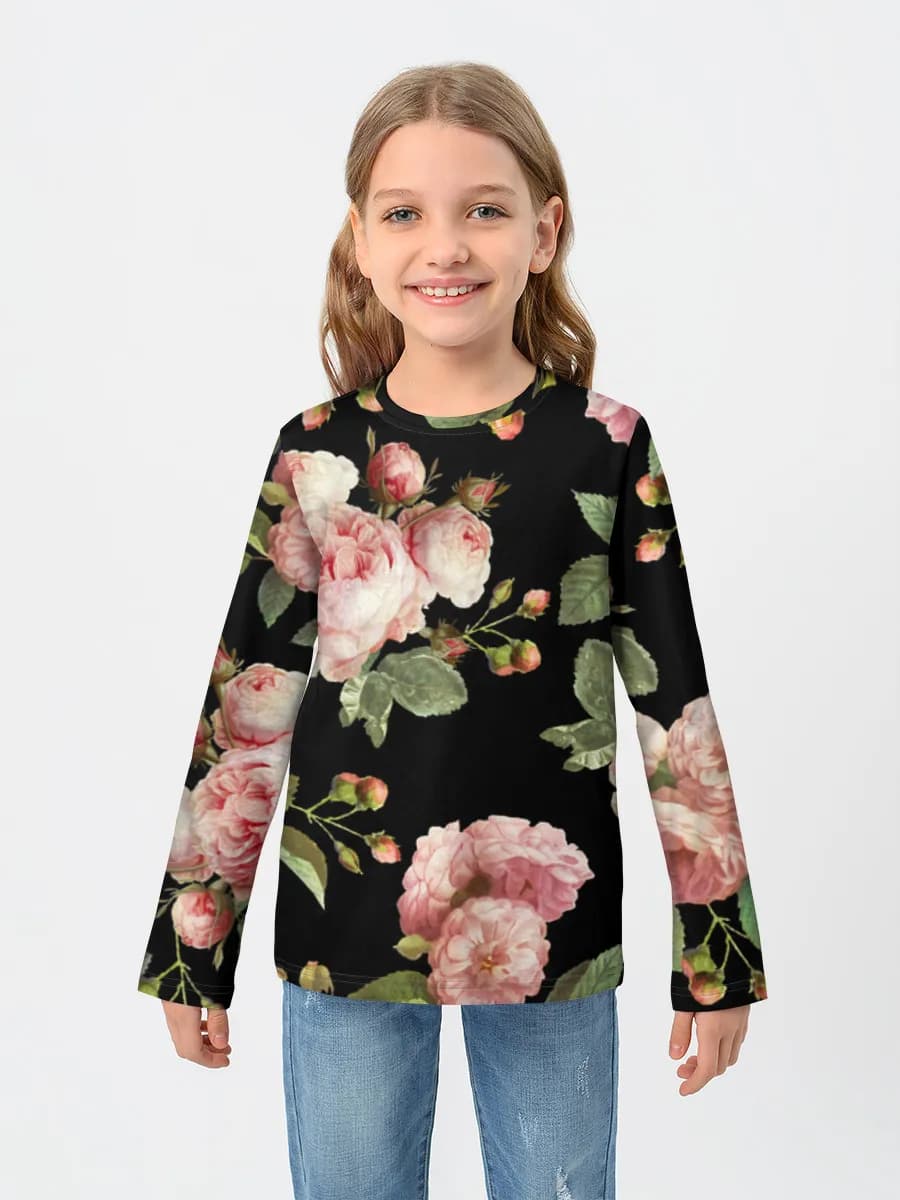 Children's cotton long sleeve shirt