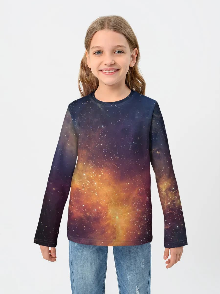 Children's cotton long sleeve shirt