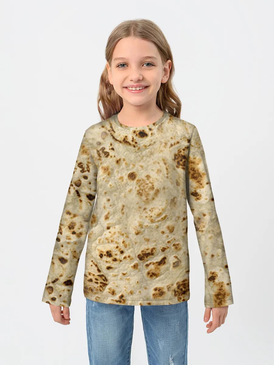 Children's cotton long sleeve shirt