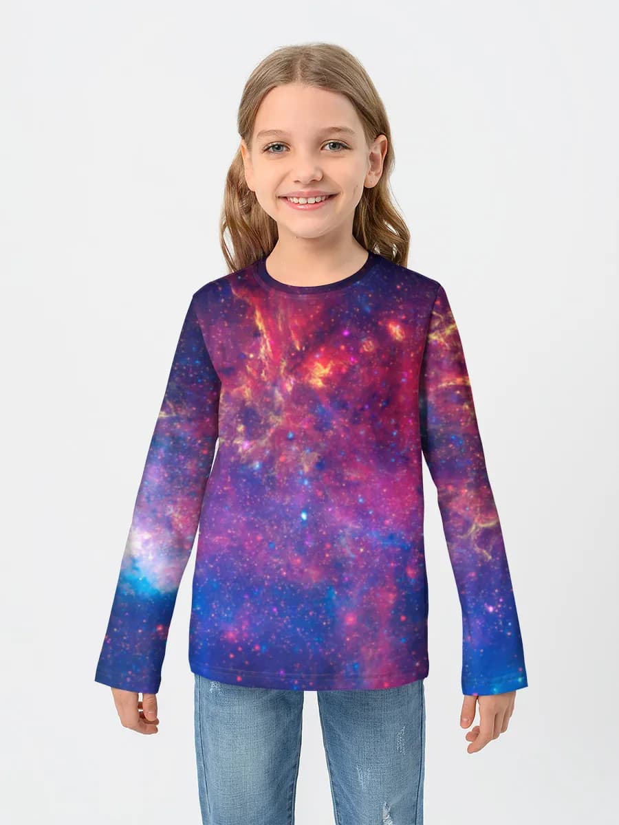 Children's cotton long sleeve shirt