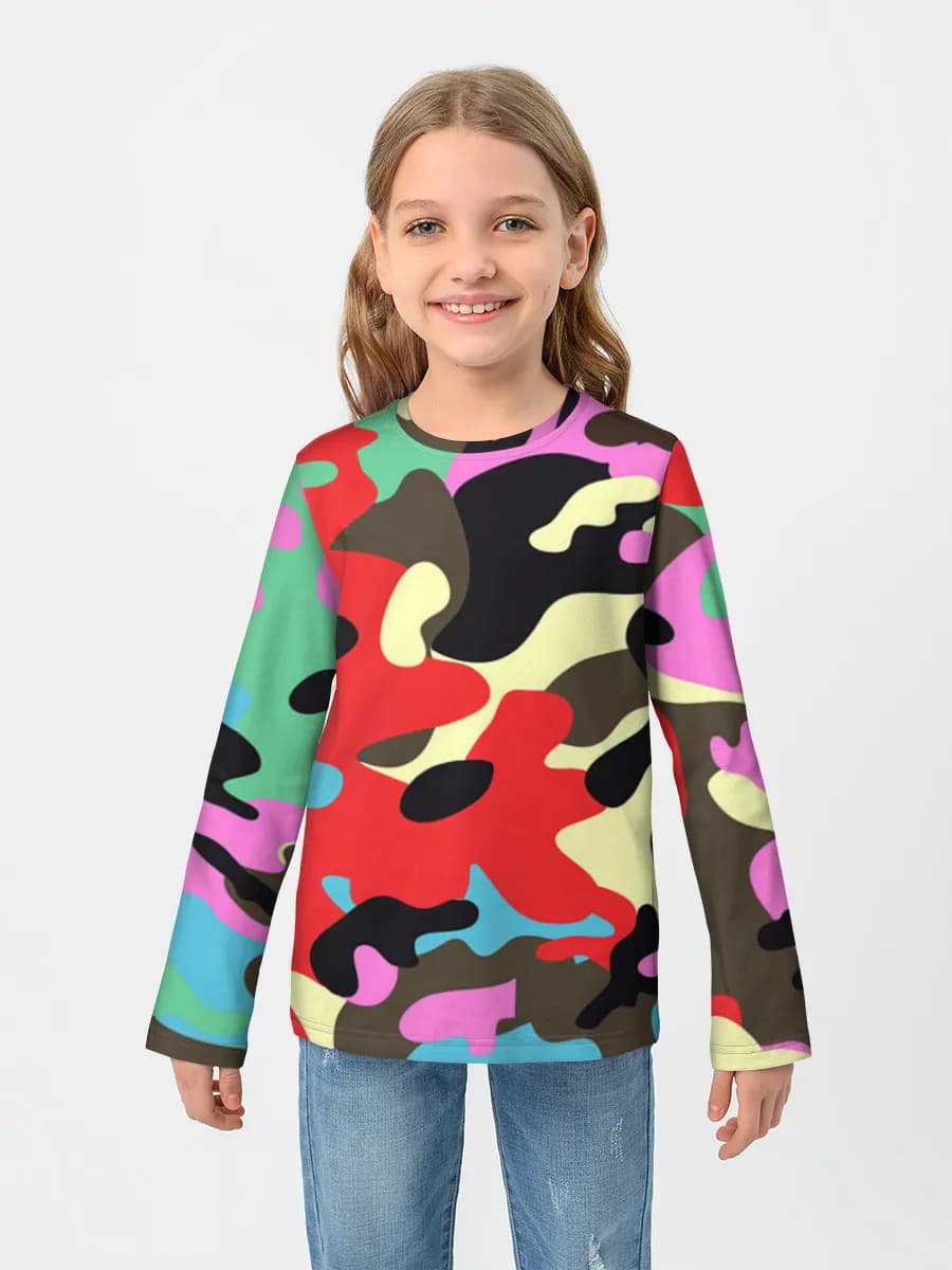 Children's cotton long sleeve shirt