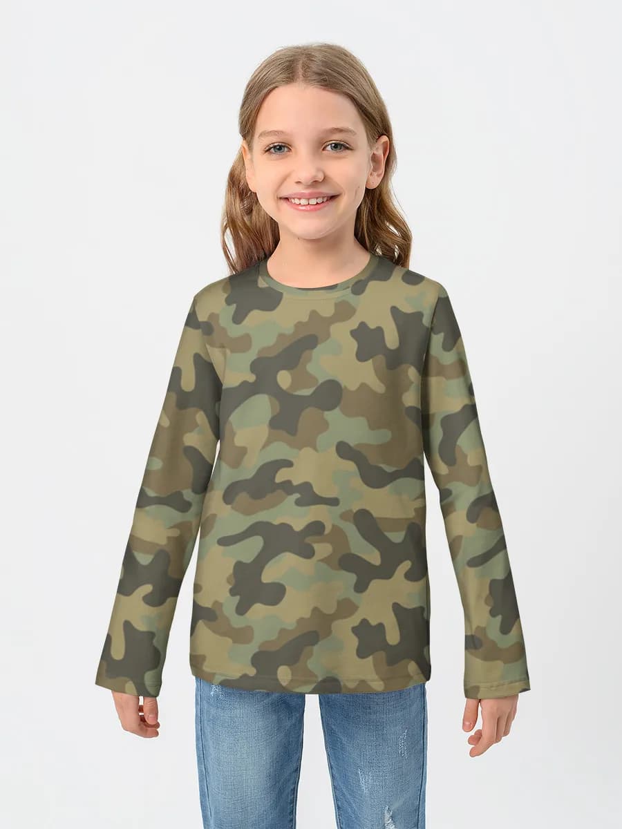 Children's cotton long sleeve shirt