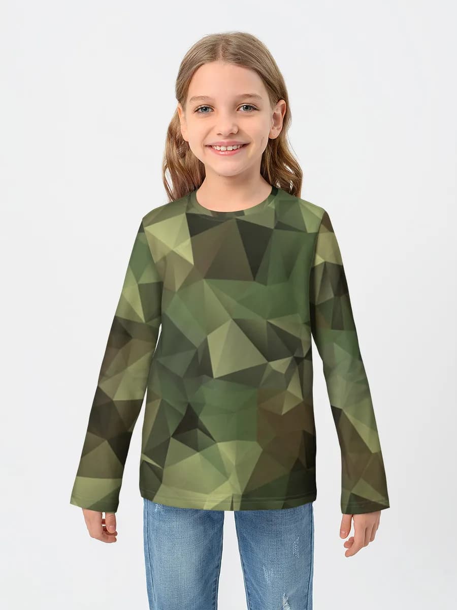 Children's cotton long sleeve shirt