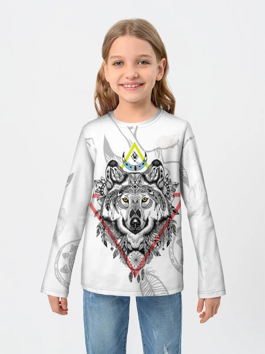 Geometric Dreamcatcher Wolf