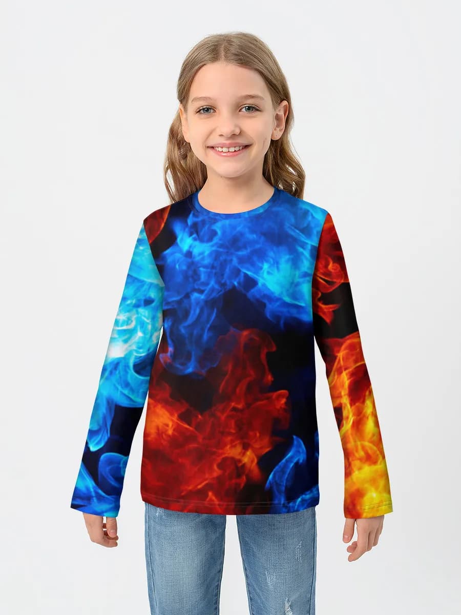 Children's cotton long sleeve shirt