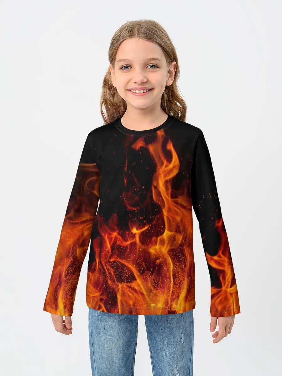 Children's cotton long sleeve shirt