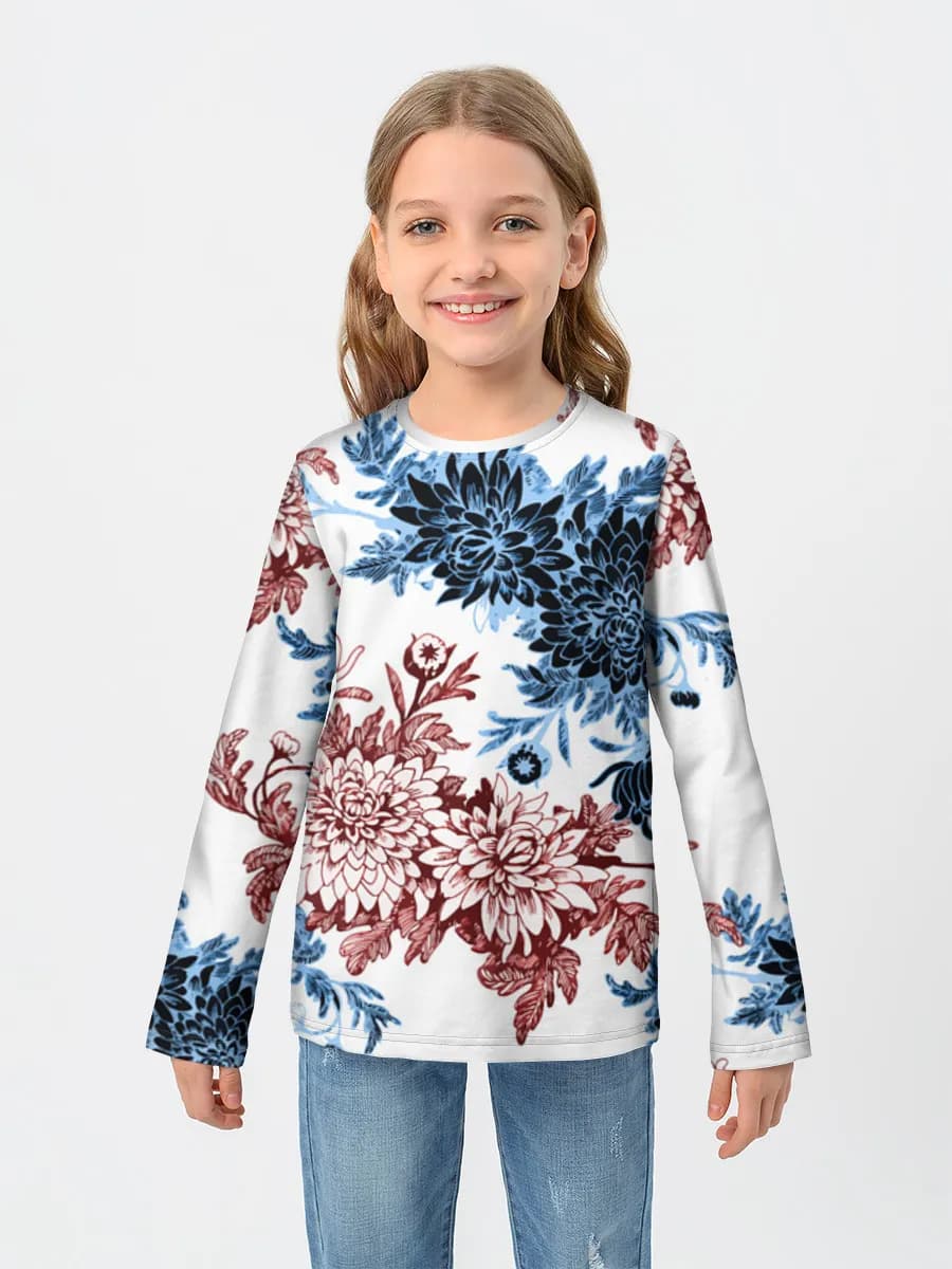 Children's cotton long sleeve shirt