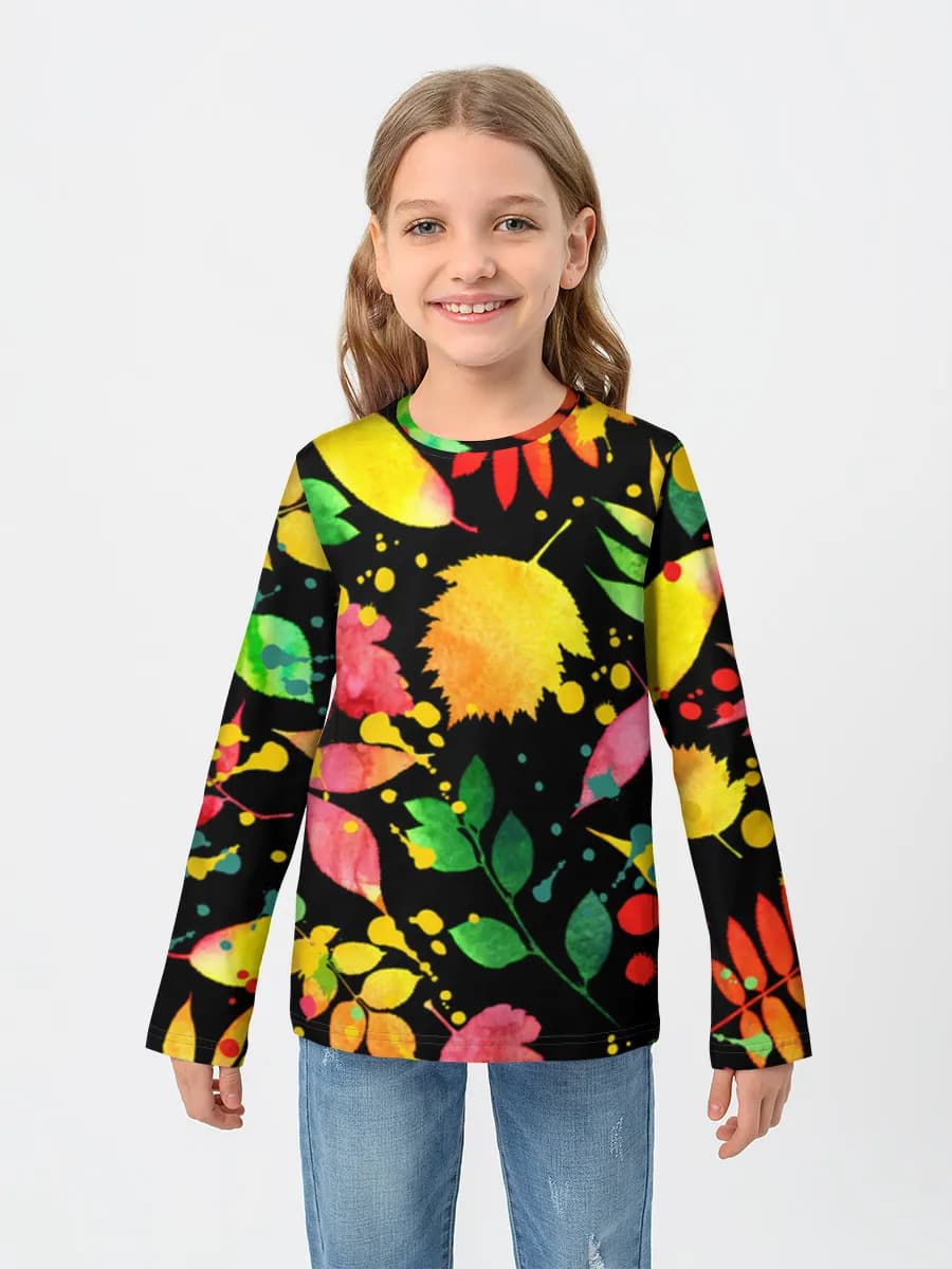 Children's cotton long sleeve shirt