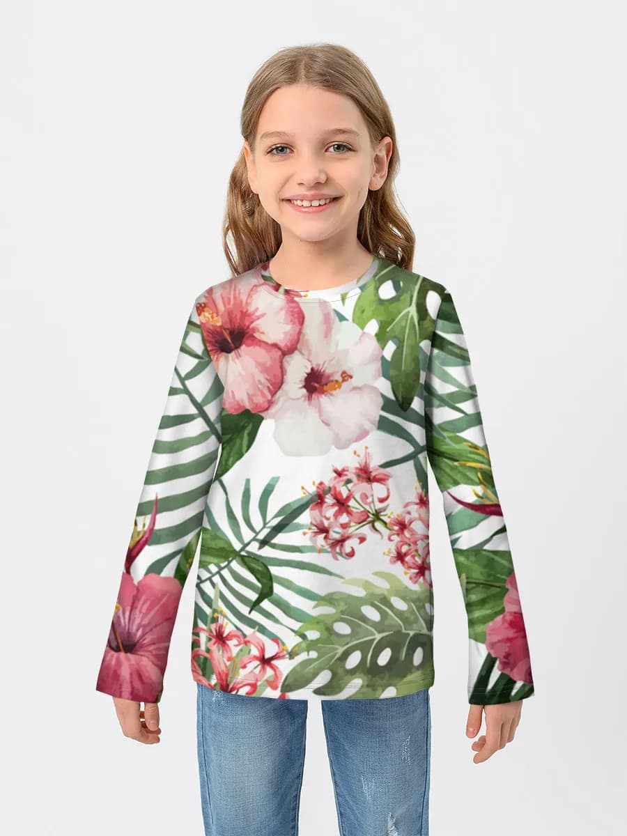 Children's cotton long sleeve shirt