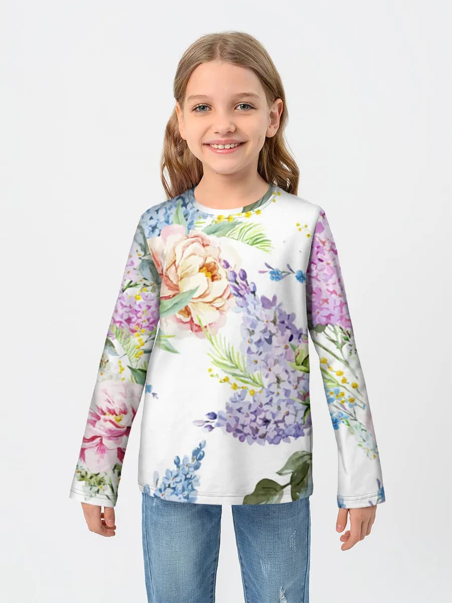 Children's cotton long sleeve shirt