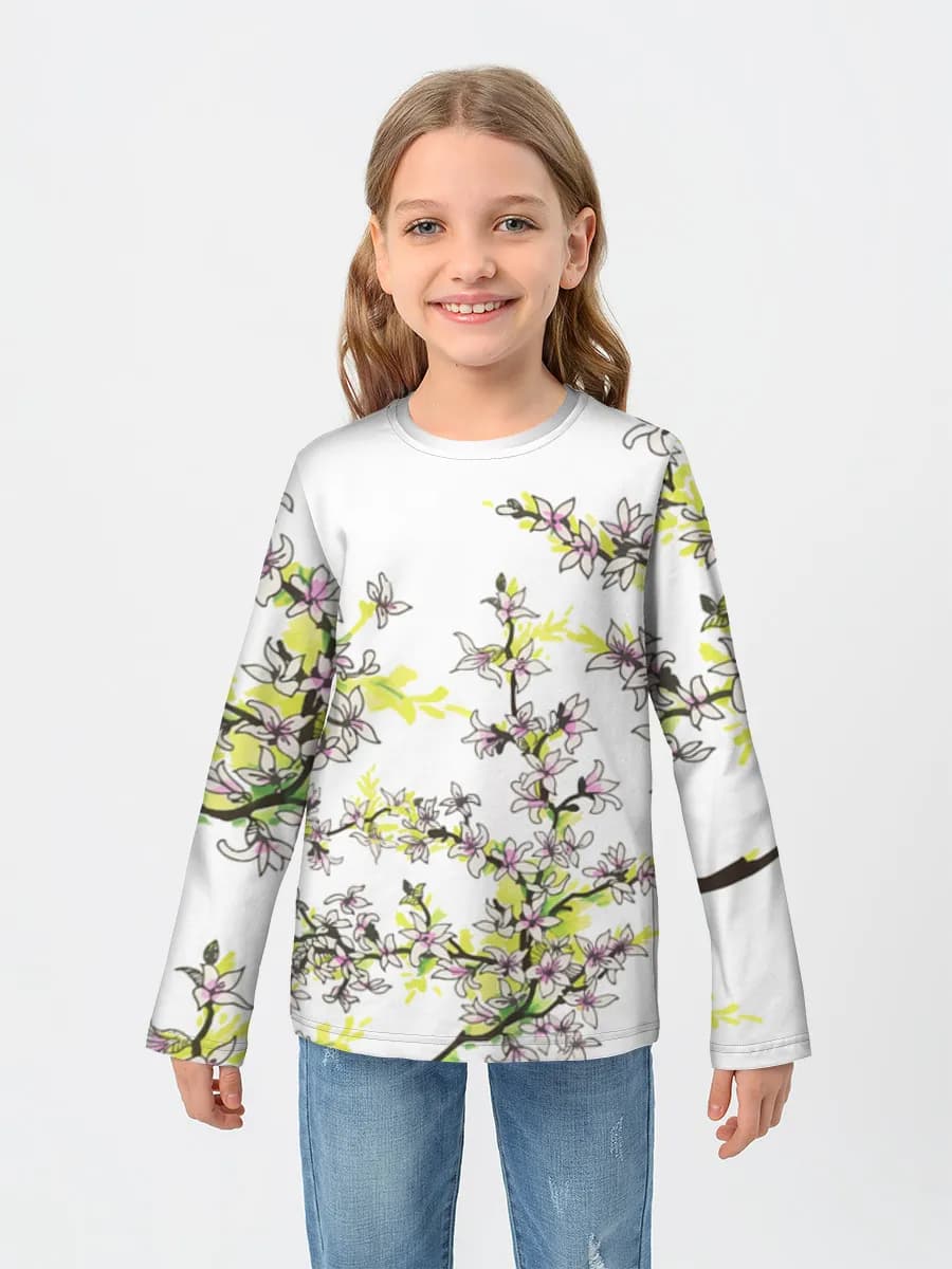 Children's cotton long sleeve shirt