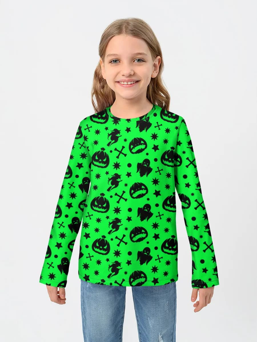Children's cotton long sleeve shirt