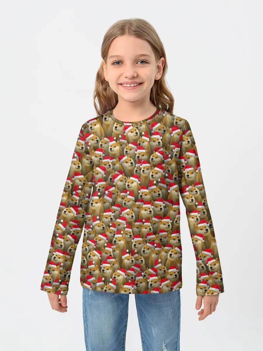 Children's cotton long sleeve shirt