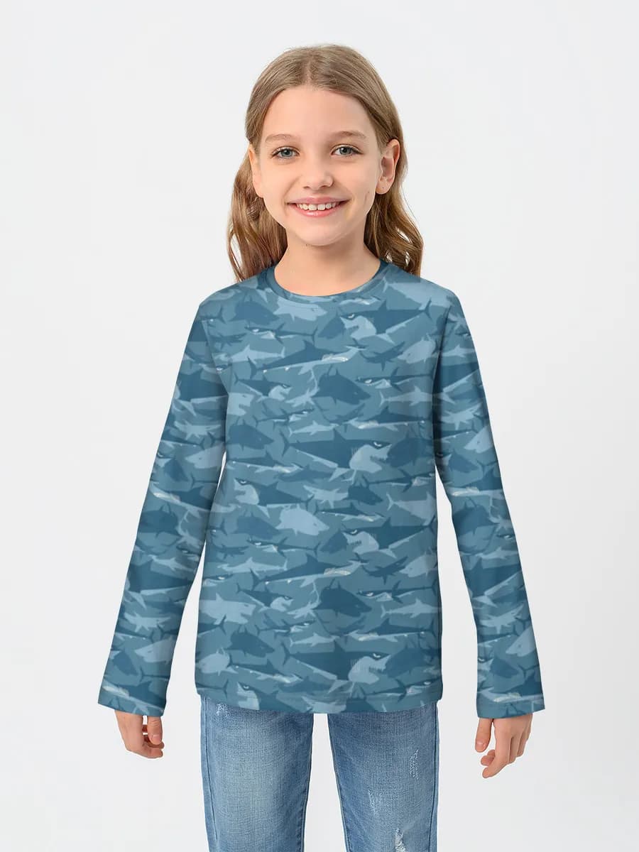 Children's cotton long sleeve shirt