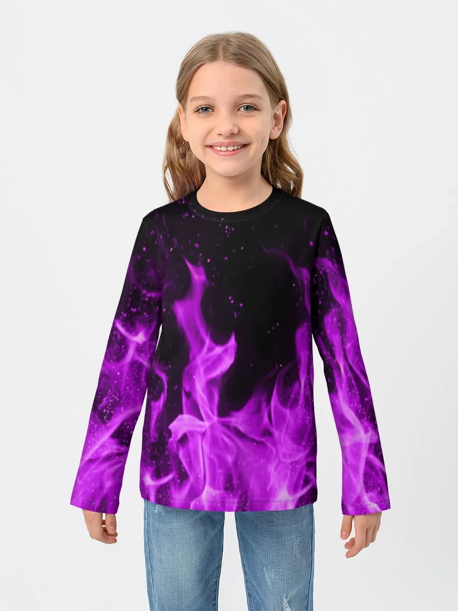Children's cotton long sleeve shirt