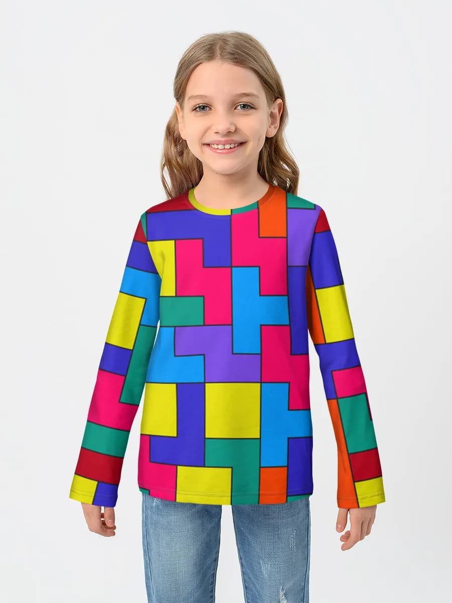 Children's cotton long sleeve shirt