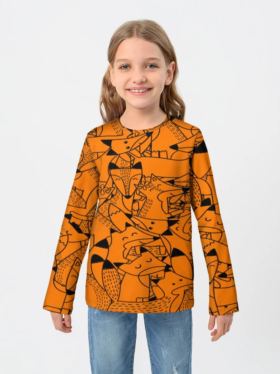 Children's cotton long sleeve shirt