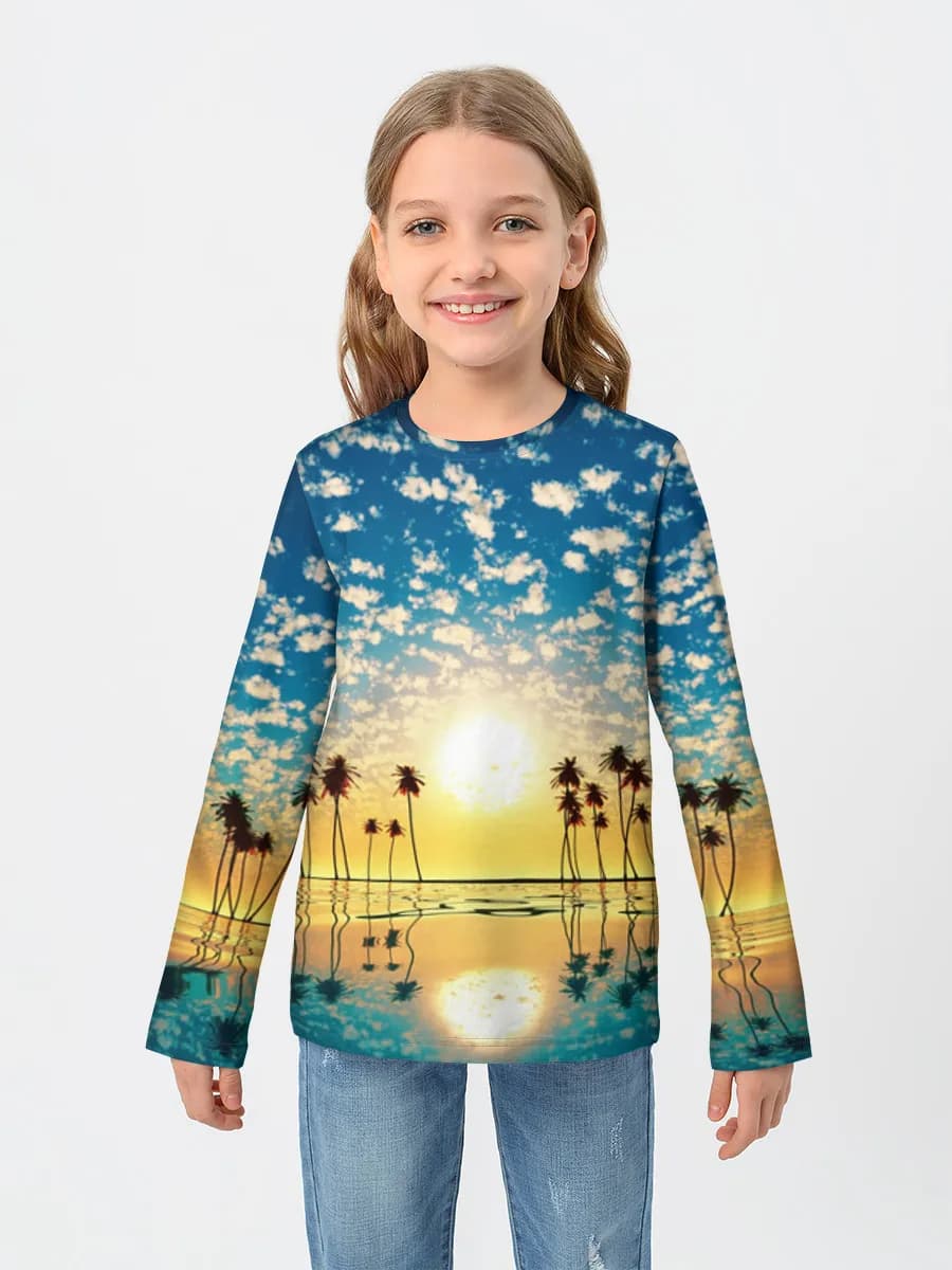 Children's cotton long sleeve shirt