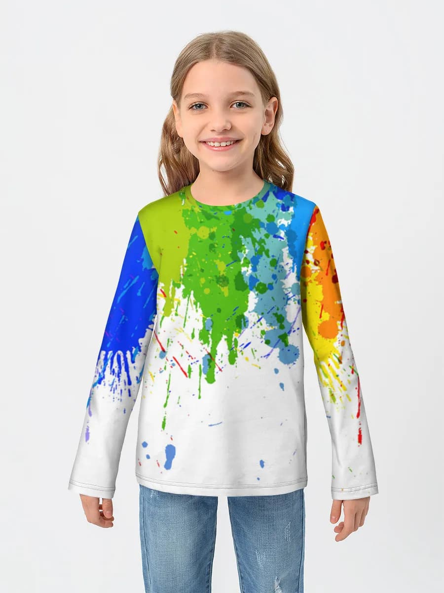 Children's cotton long sleeve shirt