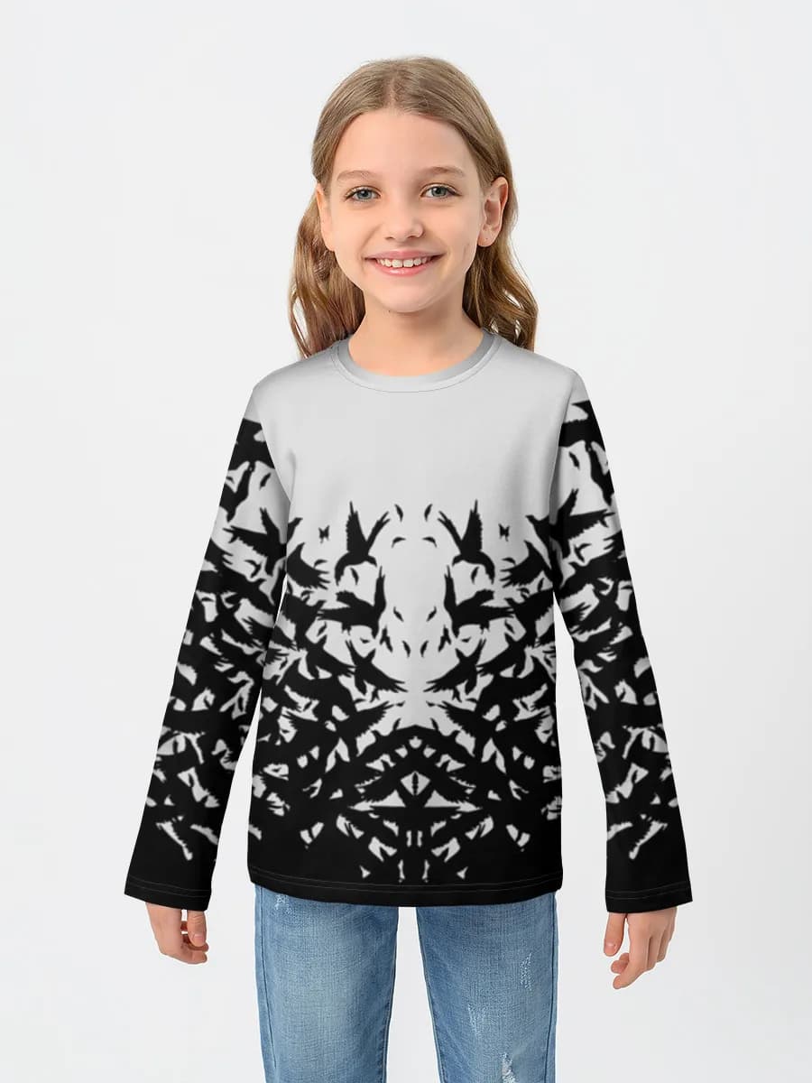 Children's cotton long sleeve shirt