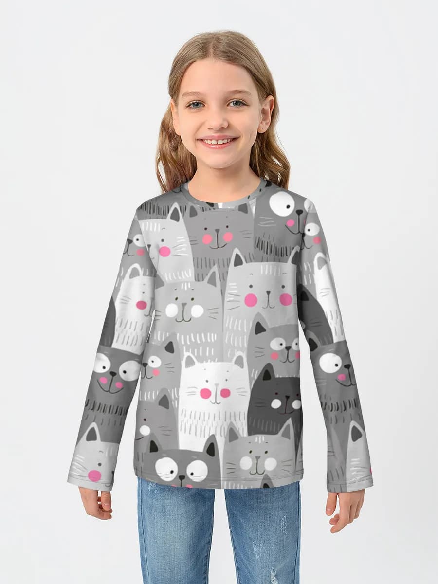 Children's cotton long sleeve shirt