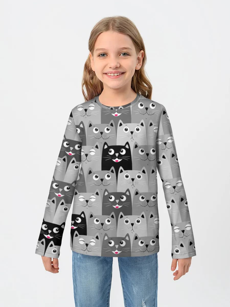 Children's cotton long sleeve shirt