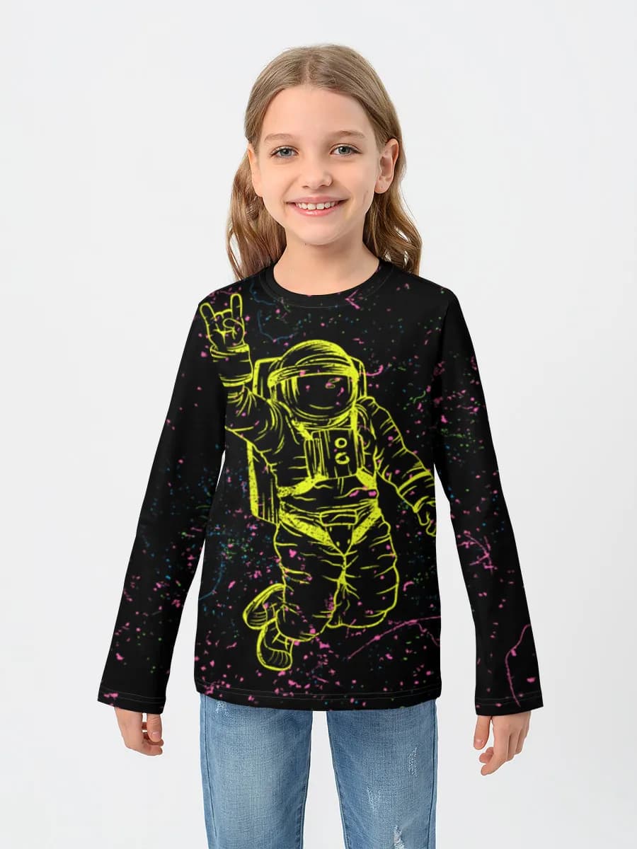 Children's cotton long sleeve shirt