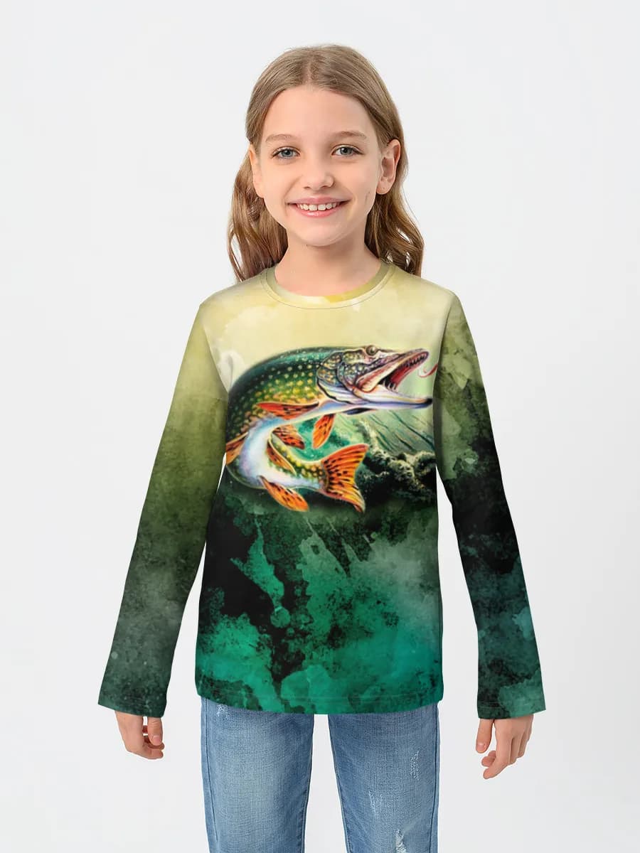 Children's cotton long sleeve shirt
