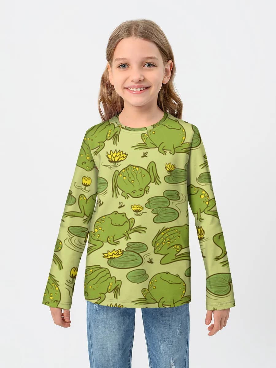 Cute Frogs And Lily Pads