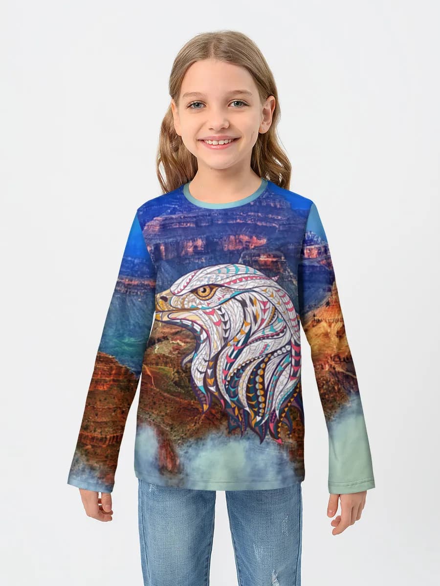 Children's cotton long sleeve shirt