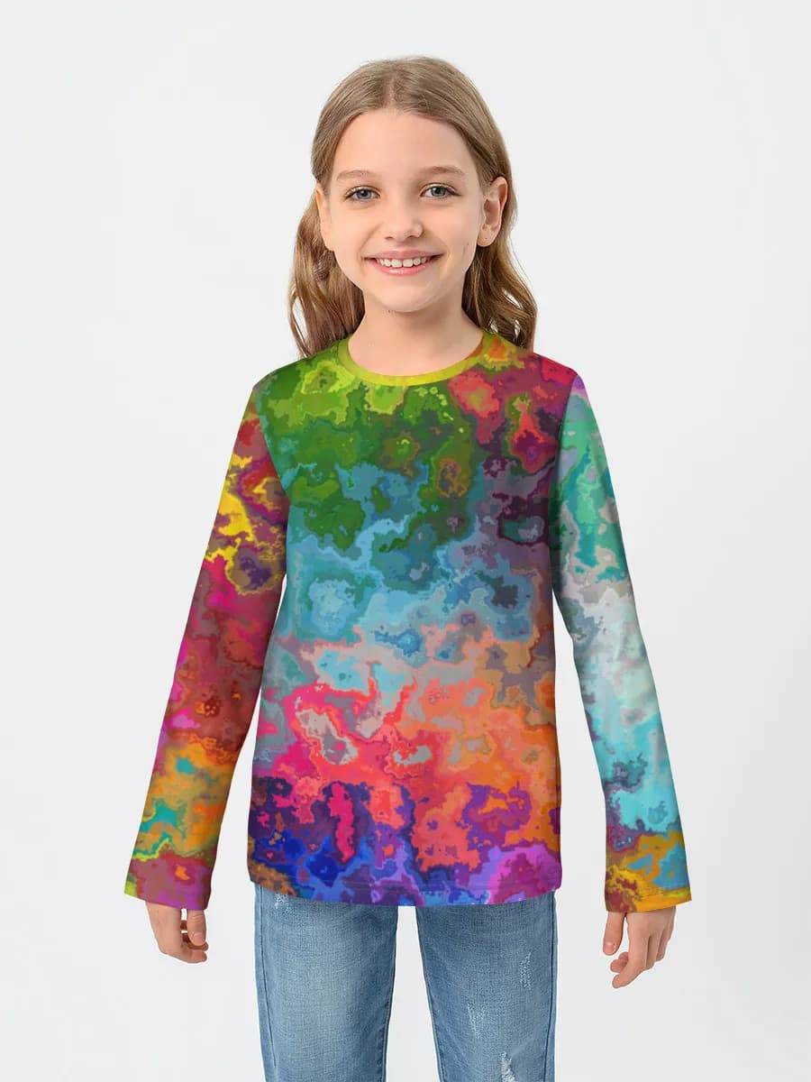 Children's cotton long sleeve shirt