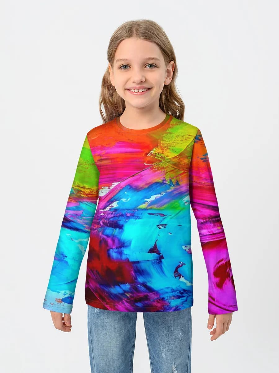 Children's cotton long sleeve shirt