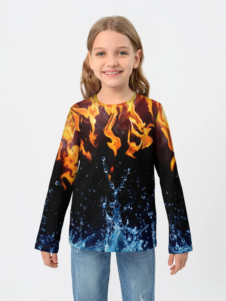 Children's cotton long sleeve shirt
