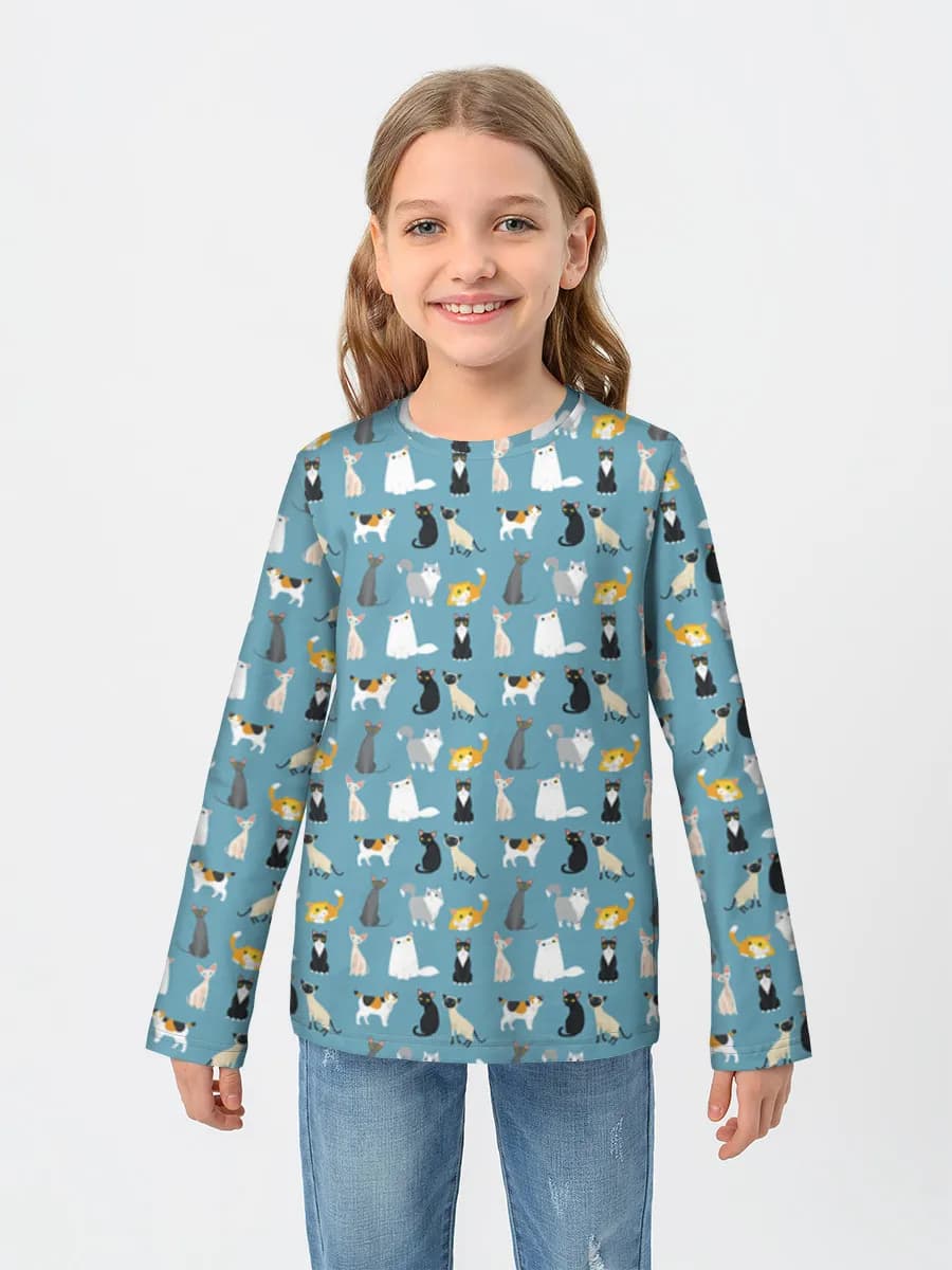 Children's cotton long sleeve shirt