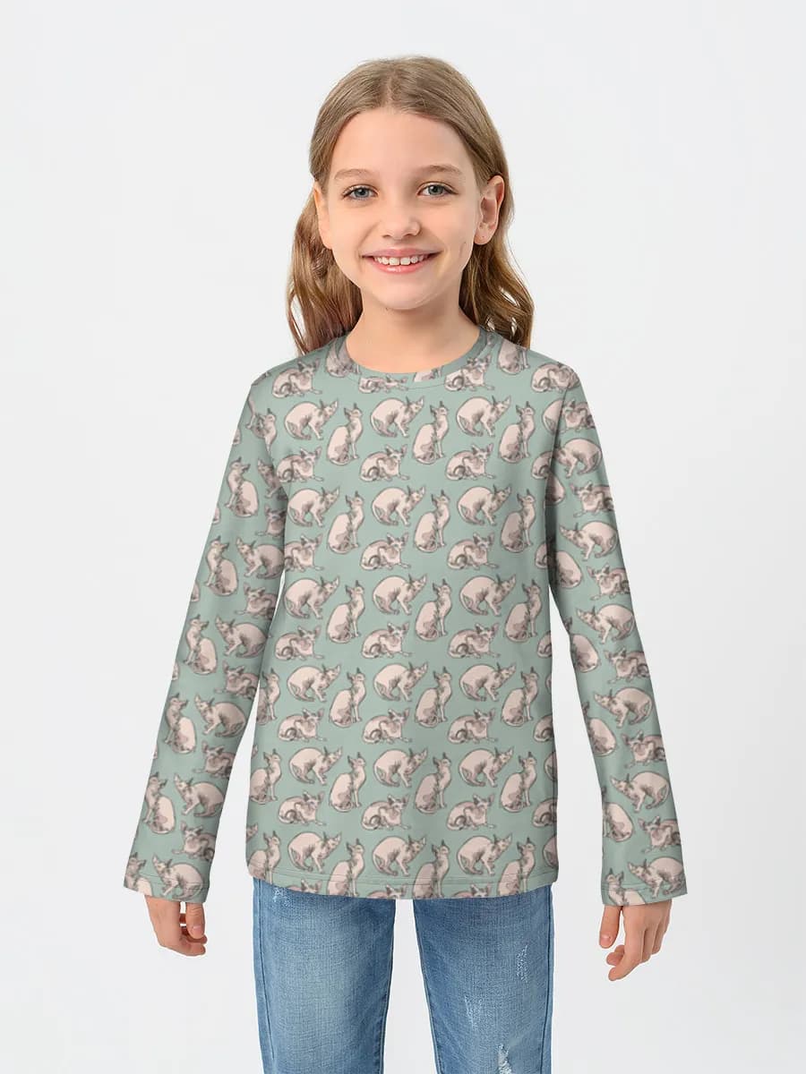 Children's cotton long sleeve shirt