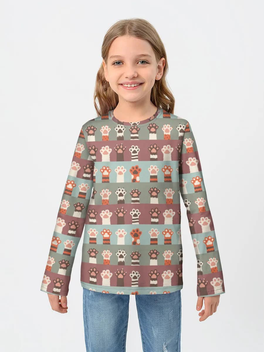 Children's cotton long sleeve shirt