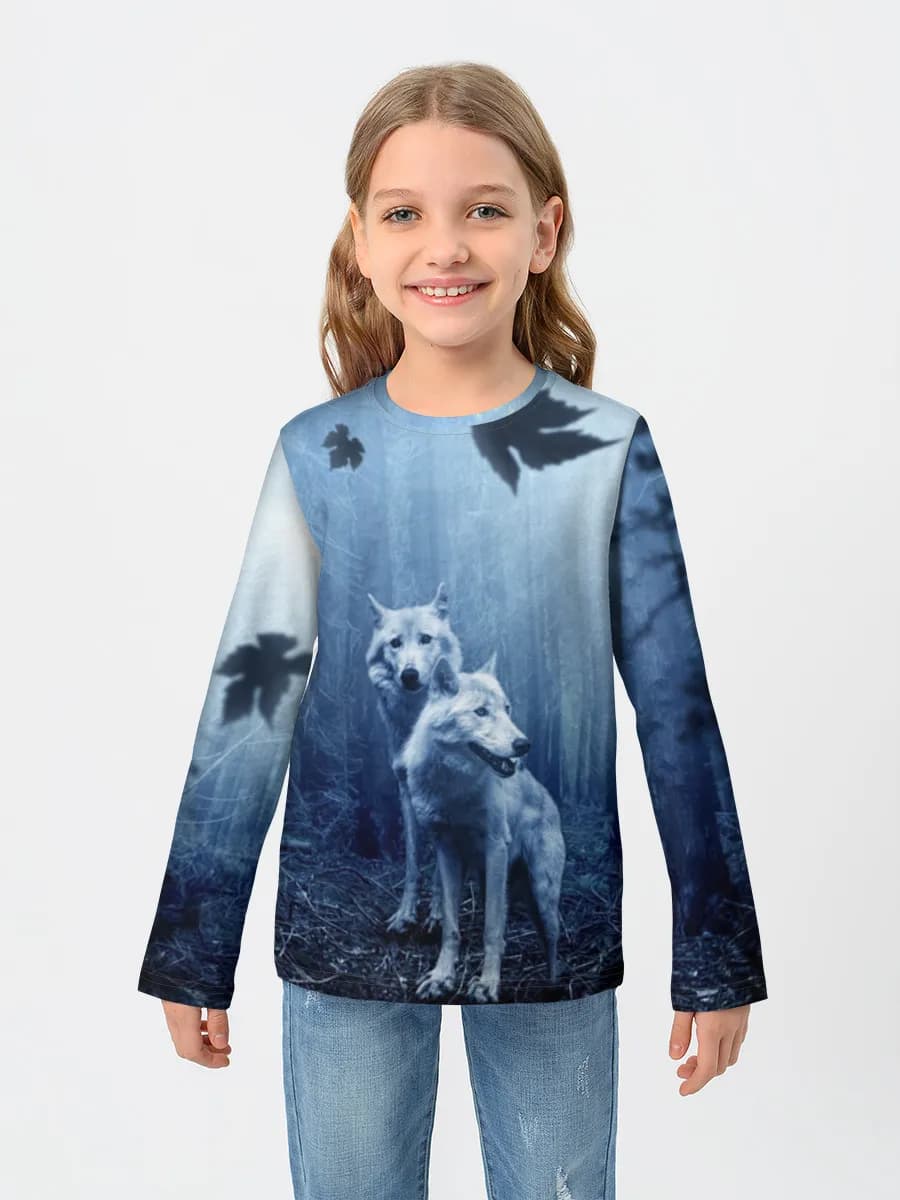 Children's cotton long sleeve shirt