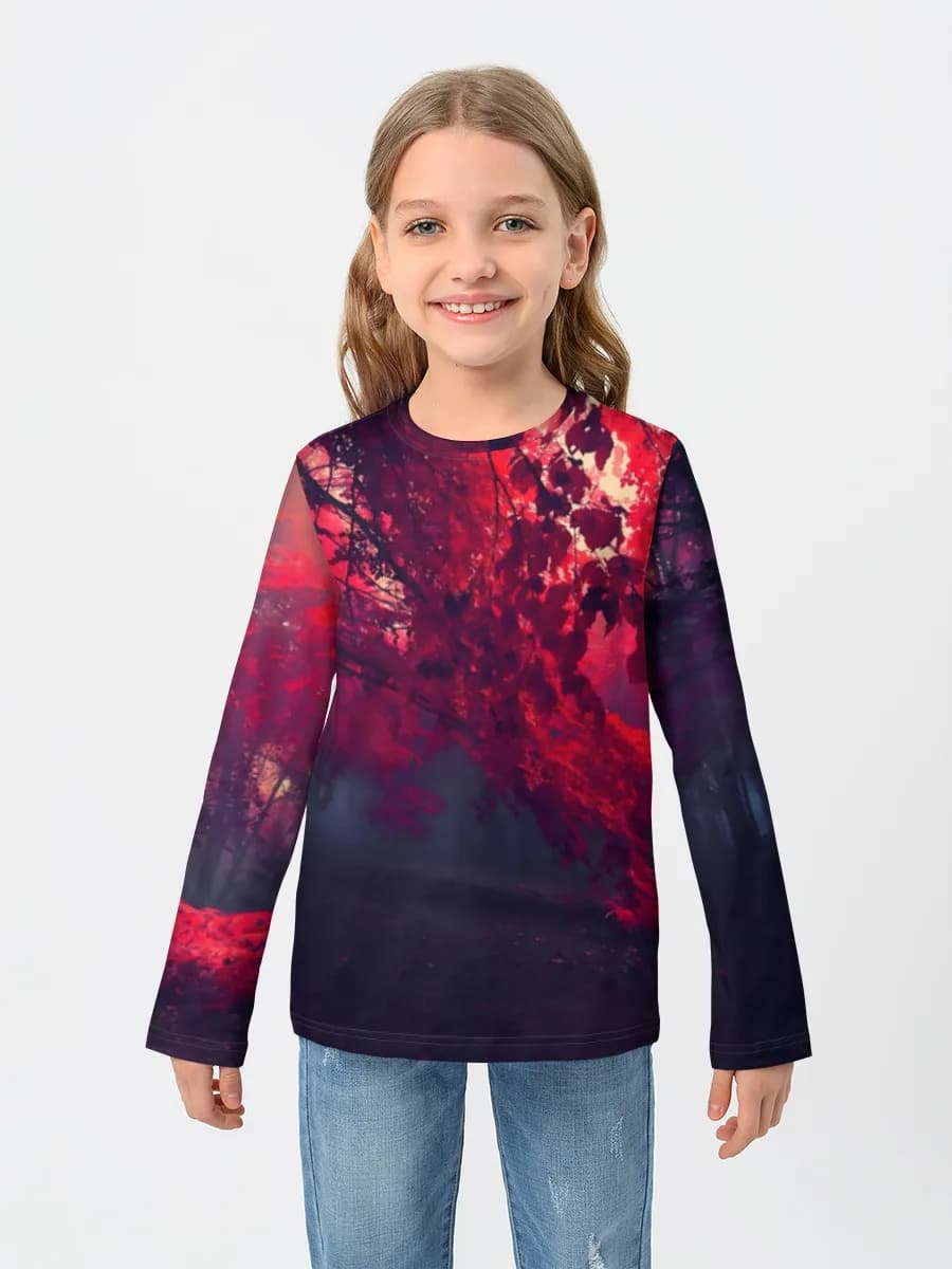 Children's cotton long sleeve shirt