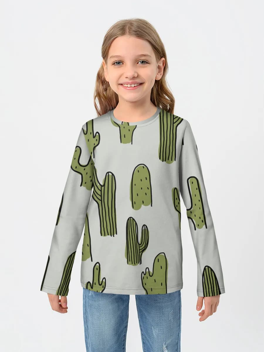 Children's cotton long sleeve shirt