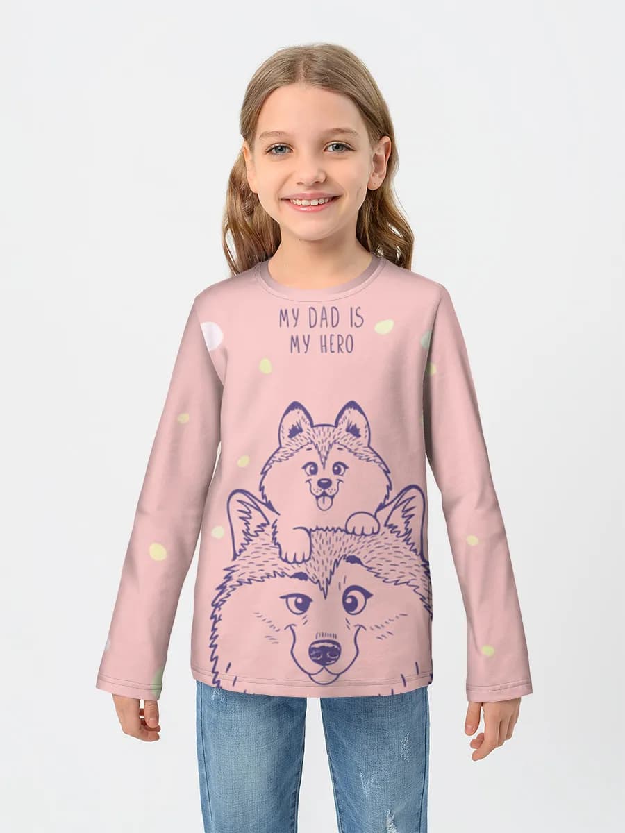 Children's cotton long sleeve shirt