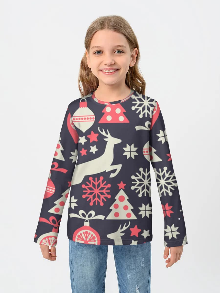 Children's cotton long sleeve shirt