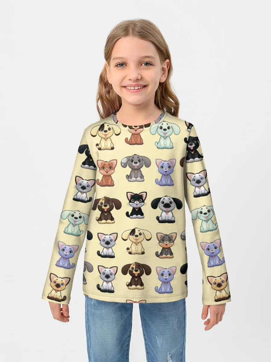 Children's cotton long sleeve shirt