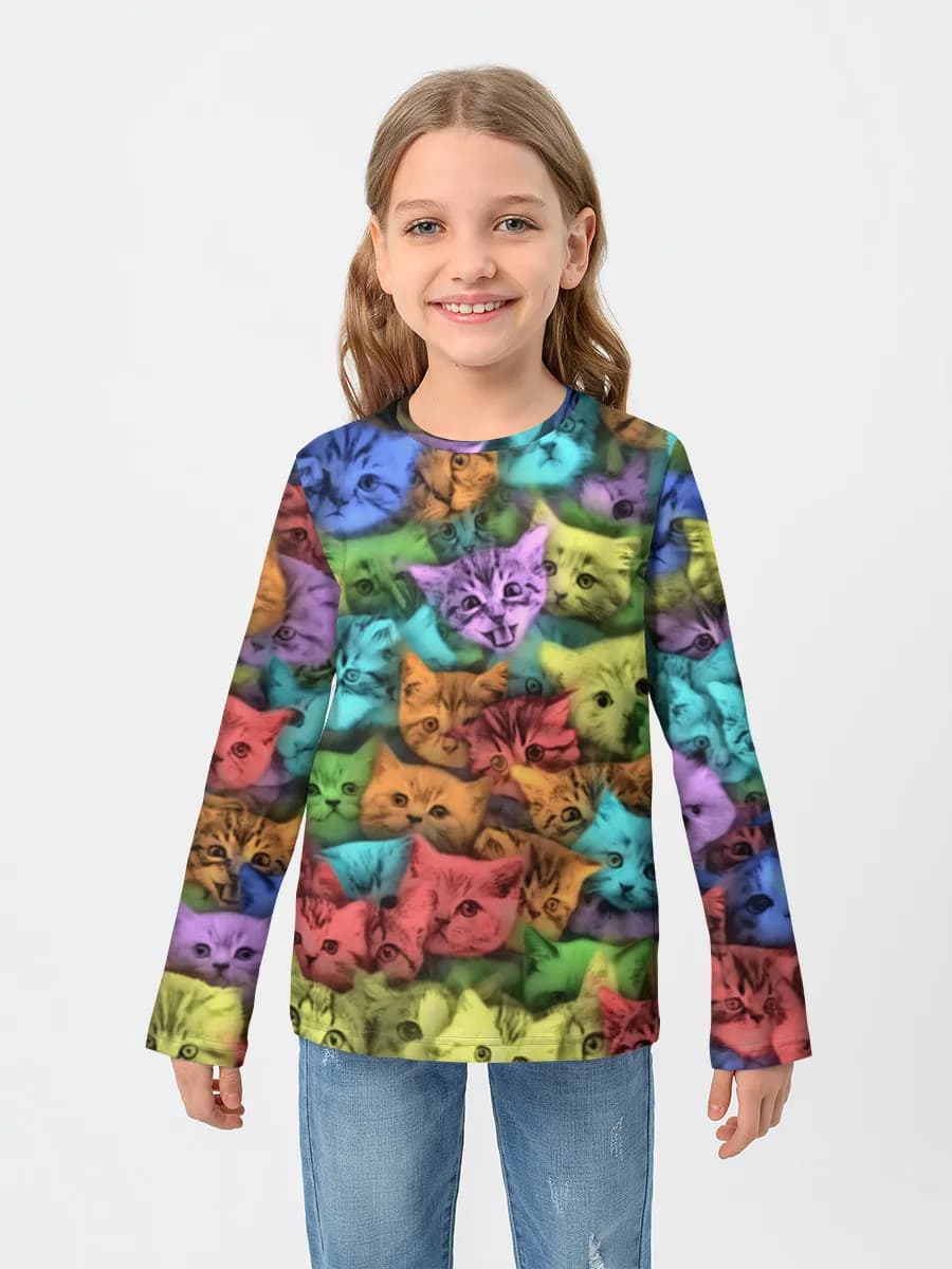 Children's cotton long sleeve shirt