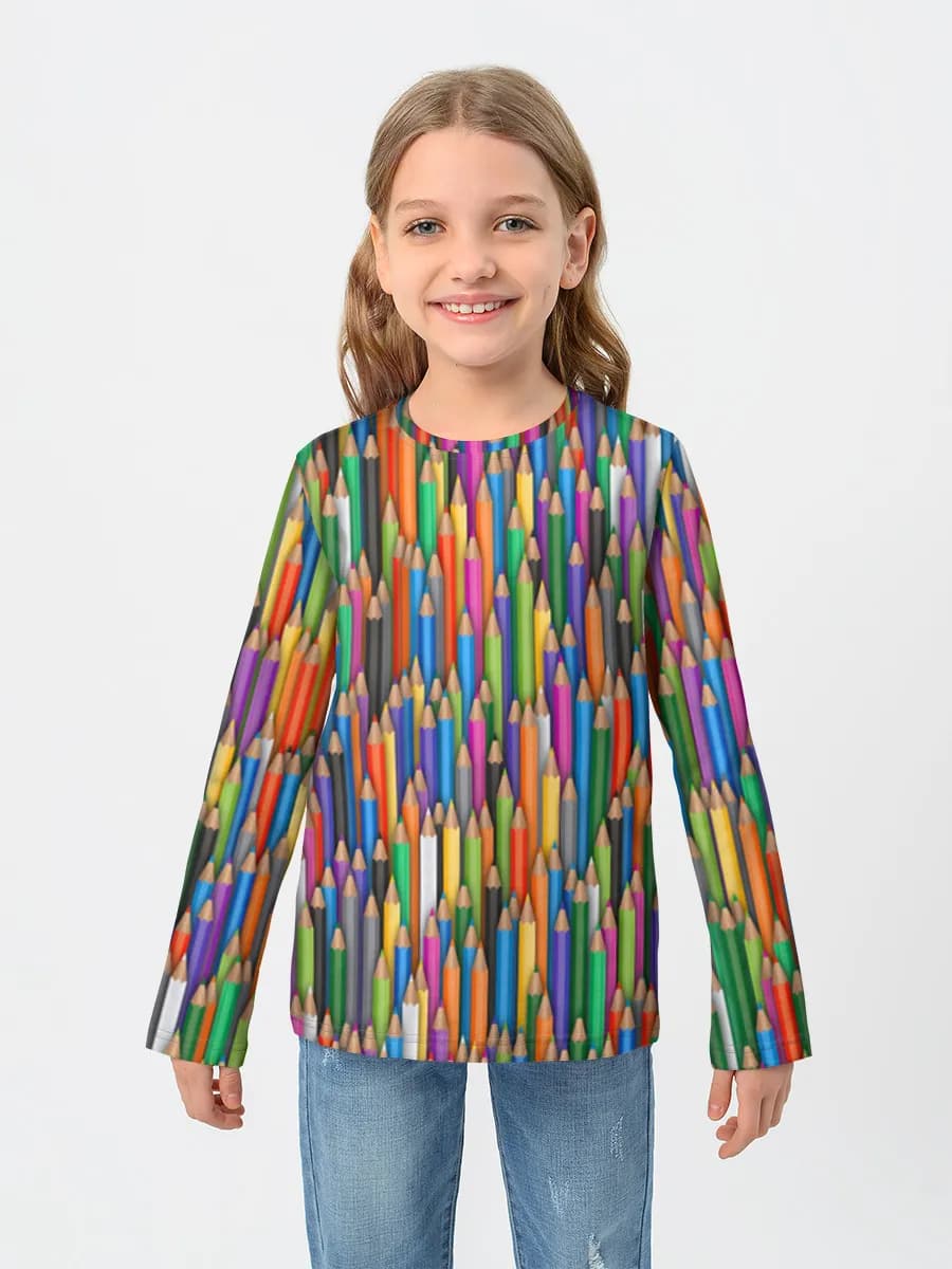 Children's cotton long sleeve shirt