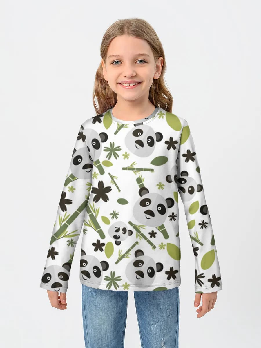 Children's cotton long sleeve shirt